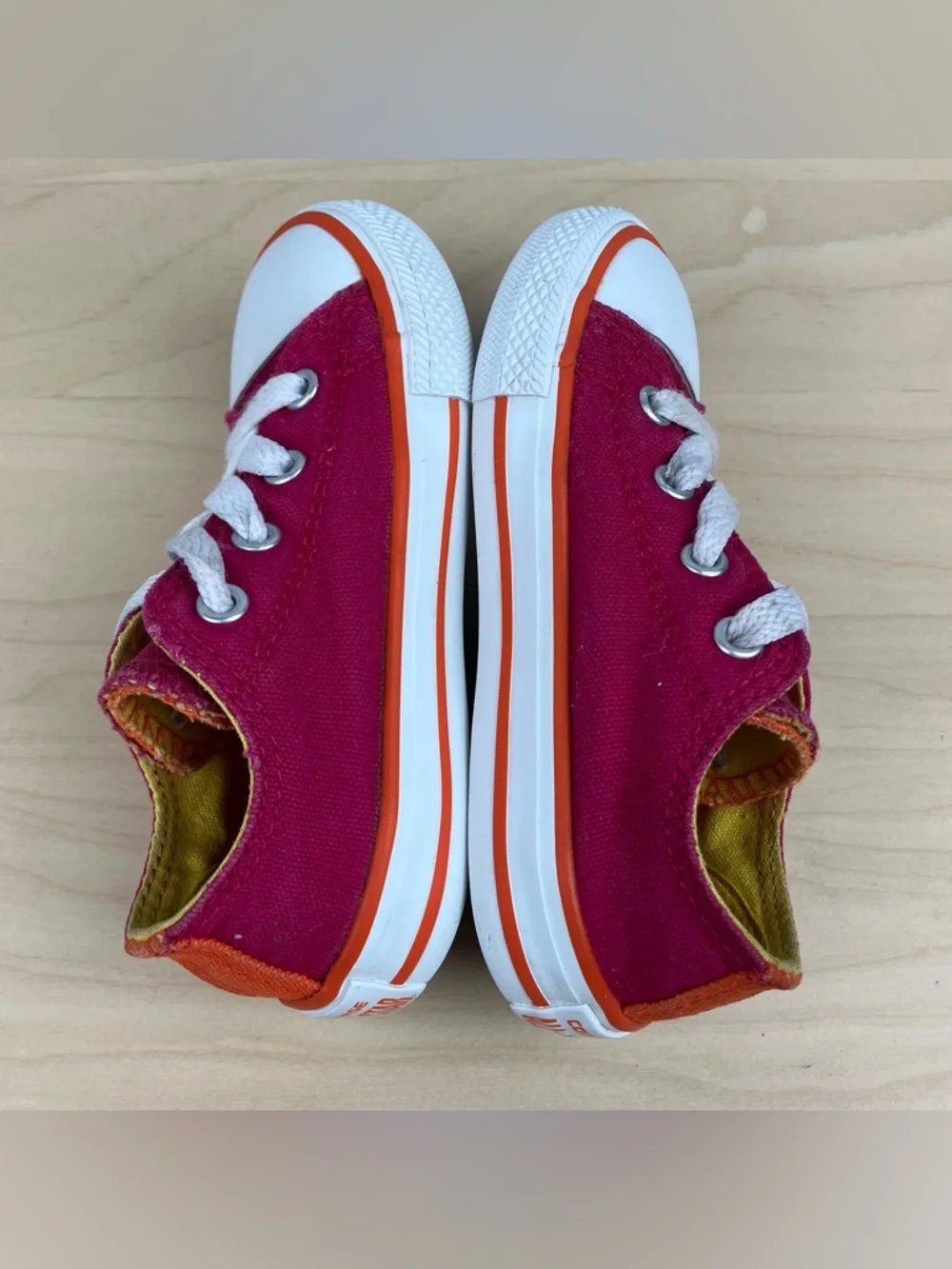Converse Infants Girls Size 7.0 All Star Chuck Taylor Low Top Shoes Pink White